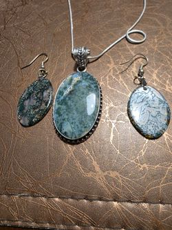 Moss agate set