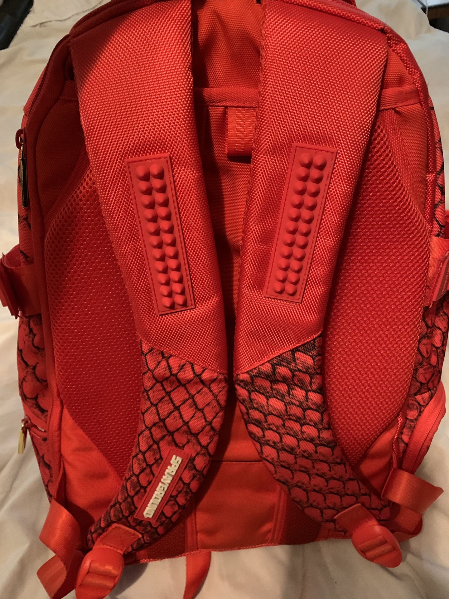 Sprayground Backpack Rython Red October Yeezy 2 Red Python Carry Pack Full  Zip