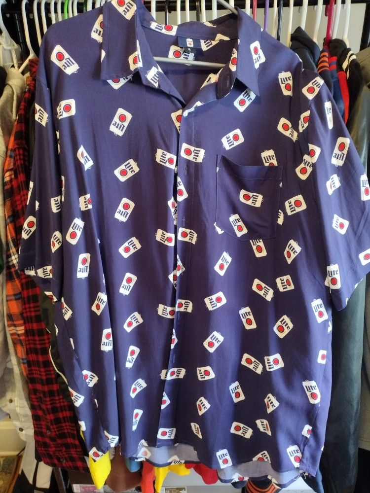 Miller lite Button Up Shirt