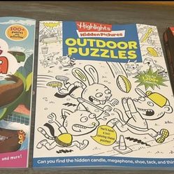 New Set Of 3 Highlights Puzzle Activity Books. Ages 6-9