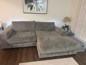 Grey homeless couch