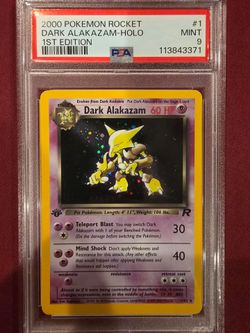 Pokemon Dark Alakazam 1st edition PSA 9