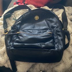 Black And Green Tory Burch Backpack 