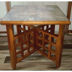 Tile Top Wood Coffee Table 