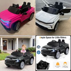 24V  Ride on Toy, 2 Seater Licensed Chevrolet Silverado HD Kids Electric Car with Remote Control
