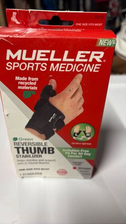 Mueller Sports Medicine Green Reversible Thumb Stabilizer, Maximum Support, Sustainable, Black