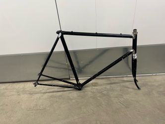 Black & Chrome Japenese Road Bike Frame