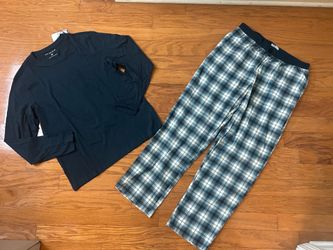 NWT Primark men’s Navy Plaid 2pc Pajama set size M