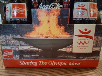 1992 Barcelona Olympics Full 6 Pack Coca-Cola Glass Bottles