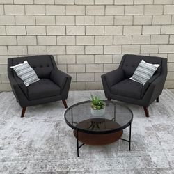 *Free Delivery* Modern Gray Chairs Couch Sofa
