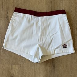 Adidas Vintage 1970’s Tennis Shorts Rare Trefoil Made In USA Size 32