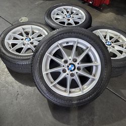 16inch original bmw wheels and run flat tire for sale 5×120