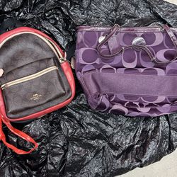 Coach Purse And Back Pack 
