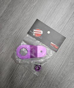 BRAND NEW PASSWORD JDM EK DC S2K PURPLE CNC BILLET ALUMINUM RADIATOR STAY MOUNT BRACKET+WASHER KIT
