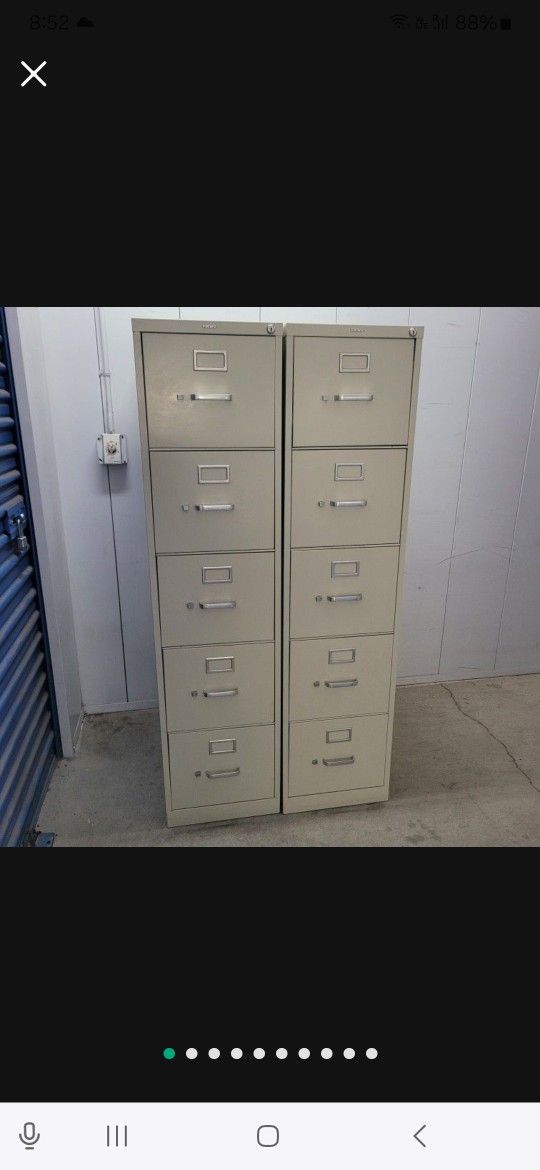Metal File Cabinet Letter Size With Key $100 Each