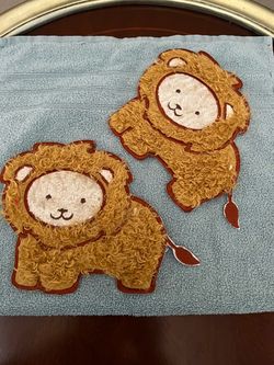 Cute Lion Embroidered Fabric Patches