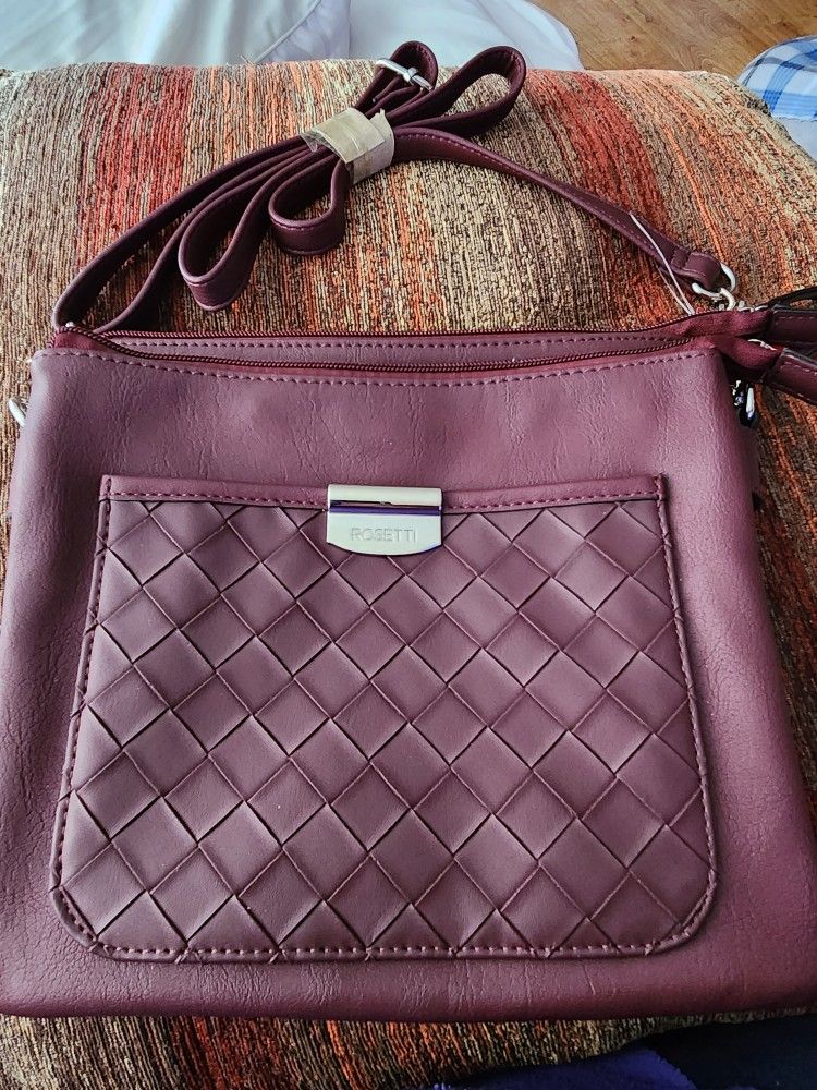 Brand New Rosetti Merlot Crossbody Purse