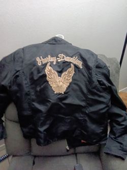 Harley-Davidson Black Satin Bomber Jacket