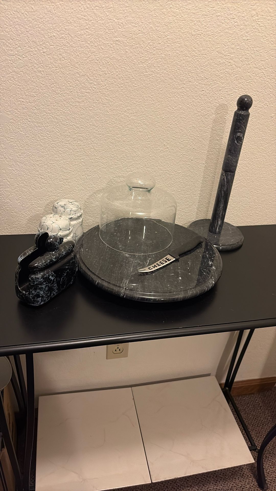 Stone Marble Black And white Set