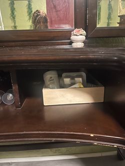 Mahogany colored vanity