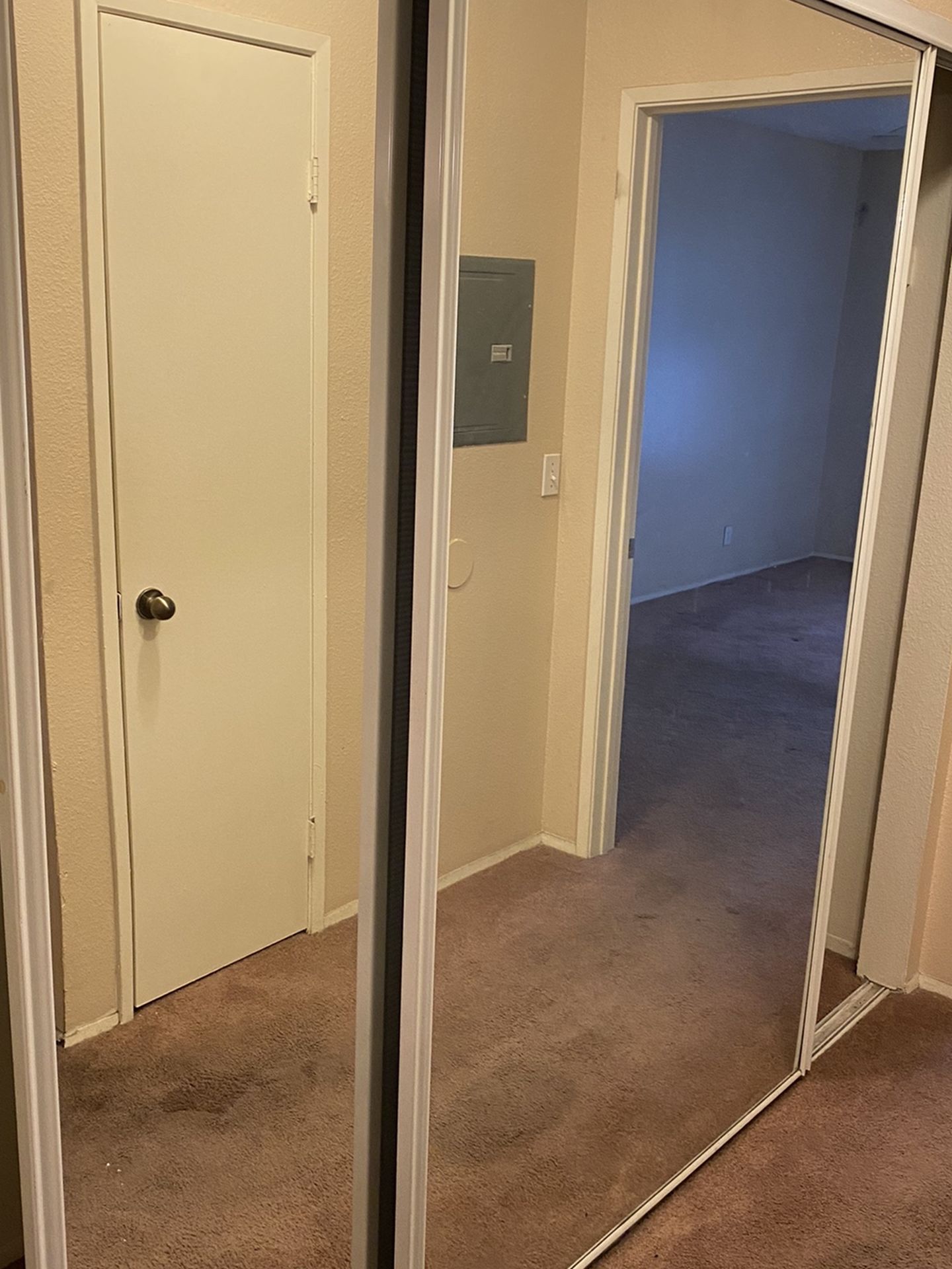 Puertas De Espejo para Closet Un Set Completo 48” Por 78” Cada Puerta Incluye Rieles