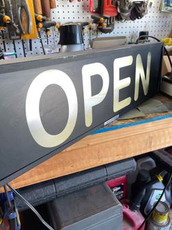 OPEN sign