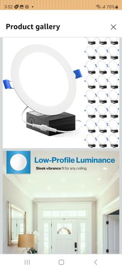 Sunco 24 Pack Recessed Lighting 6 Inch LED, Canless Ceiling Lights Slim with Junction Box, 850 LM, 14W (100W Equivalent), 3000K Warm White, Dimmable, 
