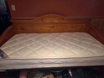 New Wooden Daybed with Mattress Included, will sell individually too.
