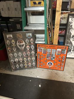 Vintage NHL Poster And Standings Board