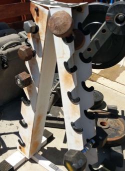 Dumbbell rack for weights