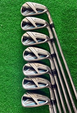 TaylorMade SIM Max Irons (5–PW, AW) – KBS Max 85 Stiff – 1” Over