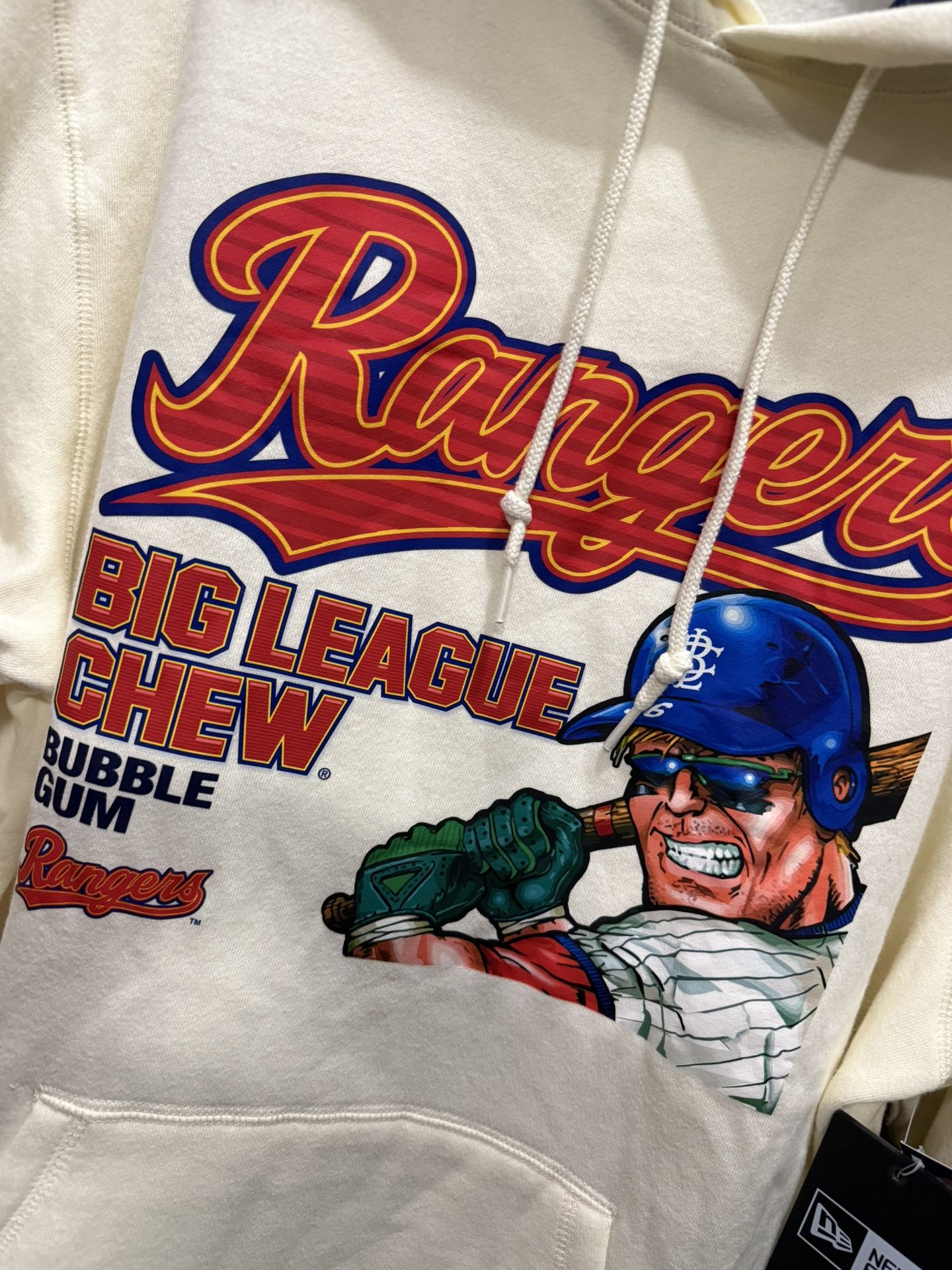 MLB Texas Rangers Men’s XL Big League Chew Bubble Gum Hoodie