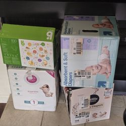 Size 1 Diapers Box Open But Diaper Package Not