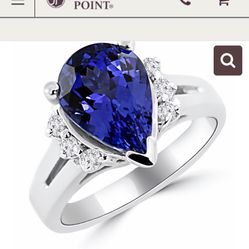 Tanzanite & Diamond Engagement Ring