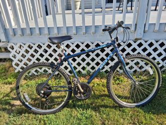 Basic 26-in multi-speed mountain bike ready to ride with new chain