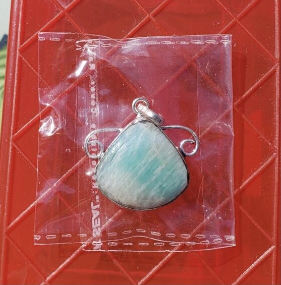 Amazonite Silver Plated Pendant