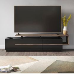 Basheba TV Stand for TVs up to 60” (small chip on panel —see last pic)  new in open box