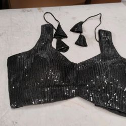 Ladies Georgette Ruched Sweetheart Neckline Blouse - Multicoloured-BRWH-B0DBM37QDB