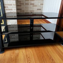 TV Stand Black Glass