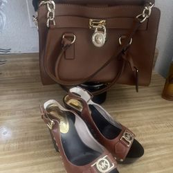 Real MK Purse And Heels Size 6.5