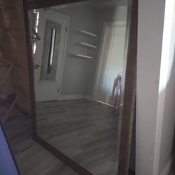 Giant Ashley Wood Frame With Beveled Mirror 52x62