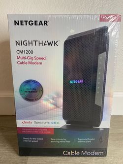 NETGEAR Nighthawk CM1200 Multi-Gig Speed Cable Modem New Sealed CM1200-100NAS