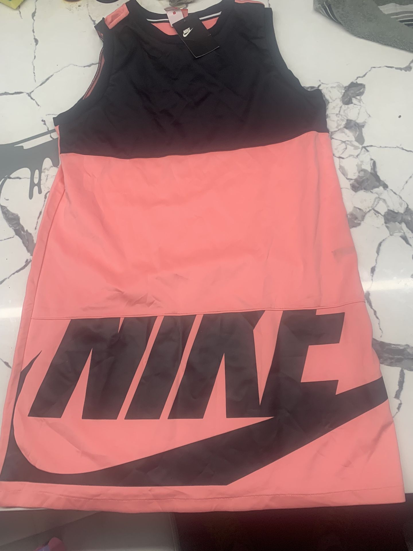 Nike sportswear pink/black dress Large  843484-010 HTF rare 