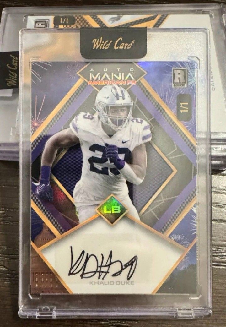Super Nice And Rare One Of A Kind Khalid Duke Wild Card Auto Mania 1/1 Rookie Card... Mint.!!!