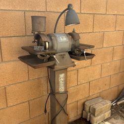 Baldor Grinder With A Heavy Duty Cast Iron Pedestal