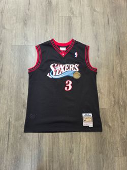 Mitchell Ness 2001 Philadelphia 76ers Allen Iverson Jersey Youth Size 18-20 XL Mens Small