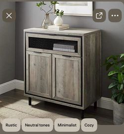 Walker Edison Entry Cabinet Bar Storage Grey Wash