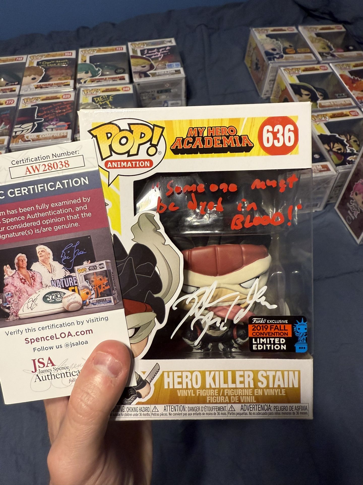 Funko Pop! Hero Killer Stain Signed #636 | 2019 Fall Convention NYCC LE