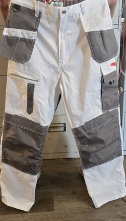 Pantalones blancos y grises de hombre Zise 34×30