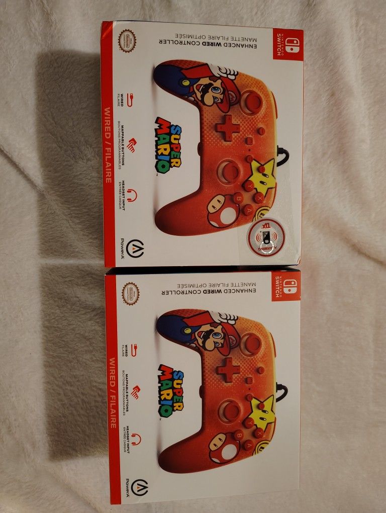 2 Brand New Nintendo Switch Controllers Super Mario